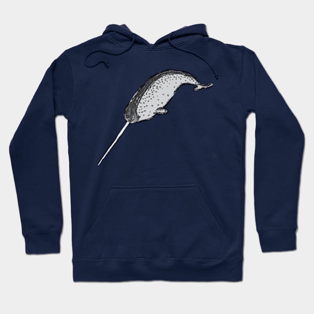 Artwork of a Narwhale I Hoodie by JDHegemann